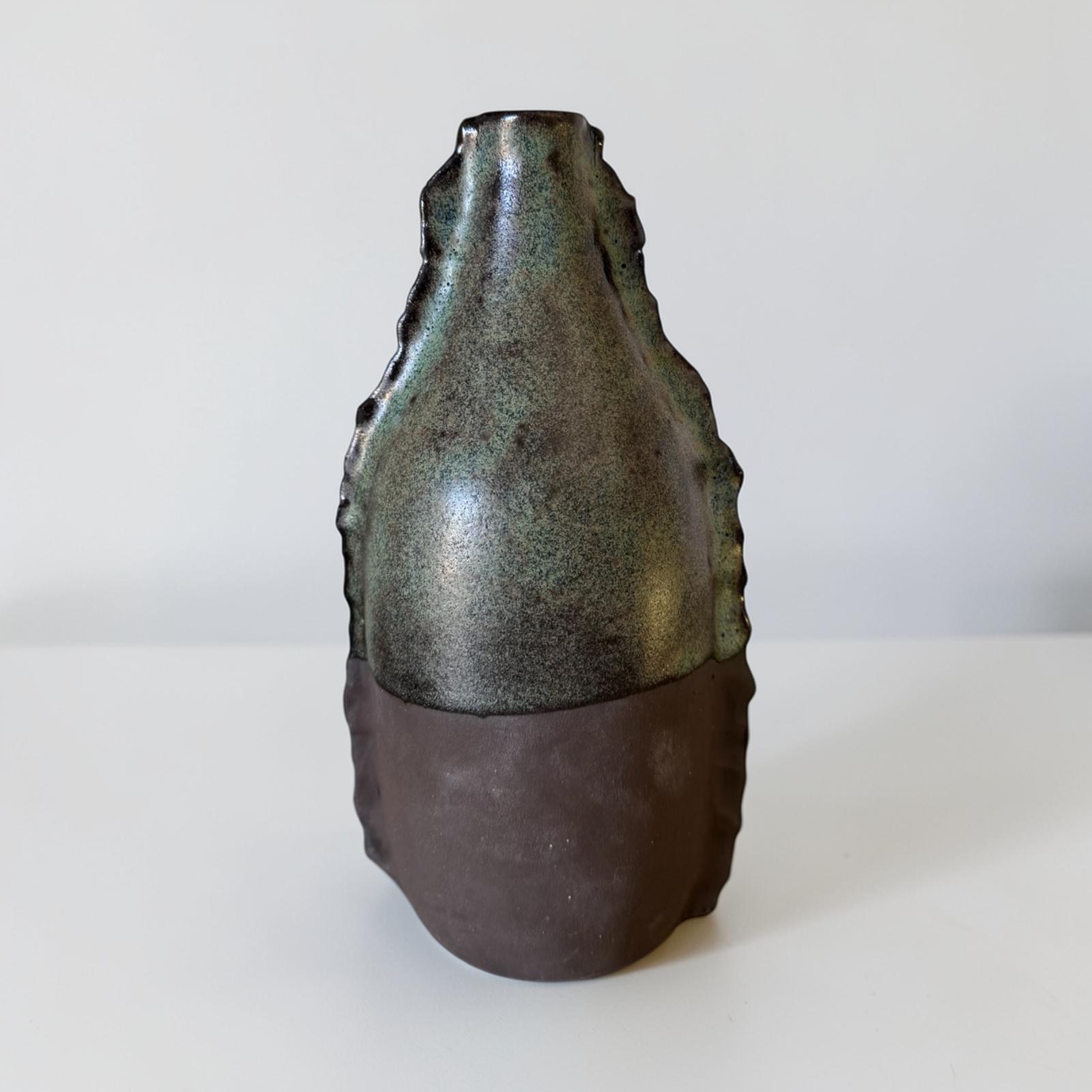 Vase Chaos grés noir
